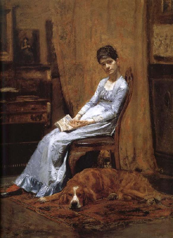 Thomas Eakins The Artist-s wife and his dog oil painting image